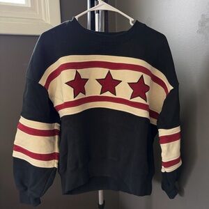 Chaser Black and Cream Star Sweatshirt